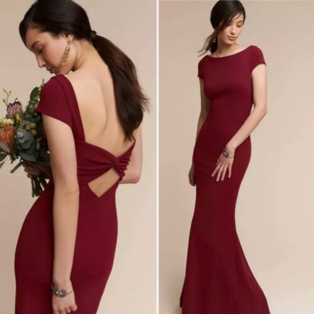BHLDN Madison Dress - Bordeaux - Size 4